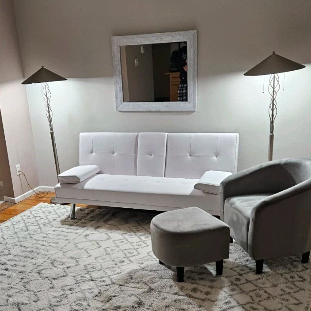 Futon Sofa Bed - Black: image 5