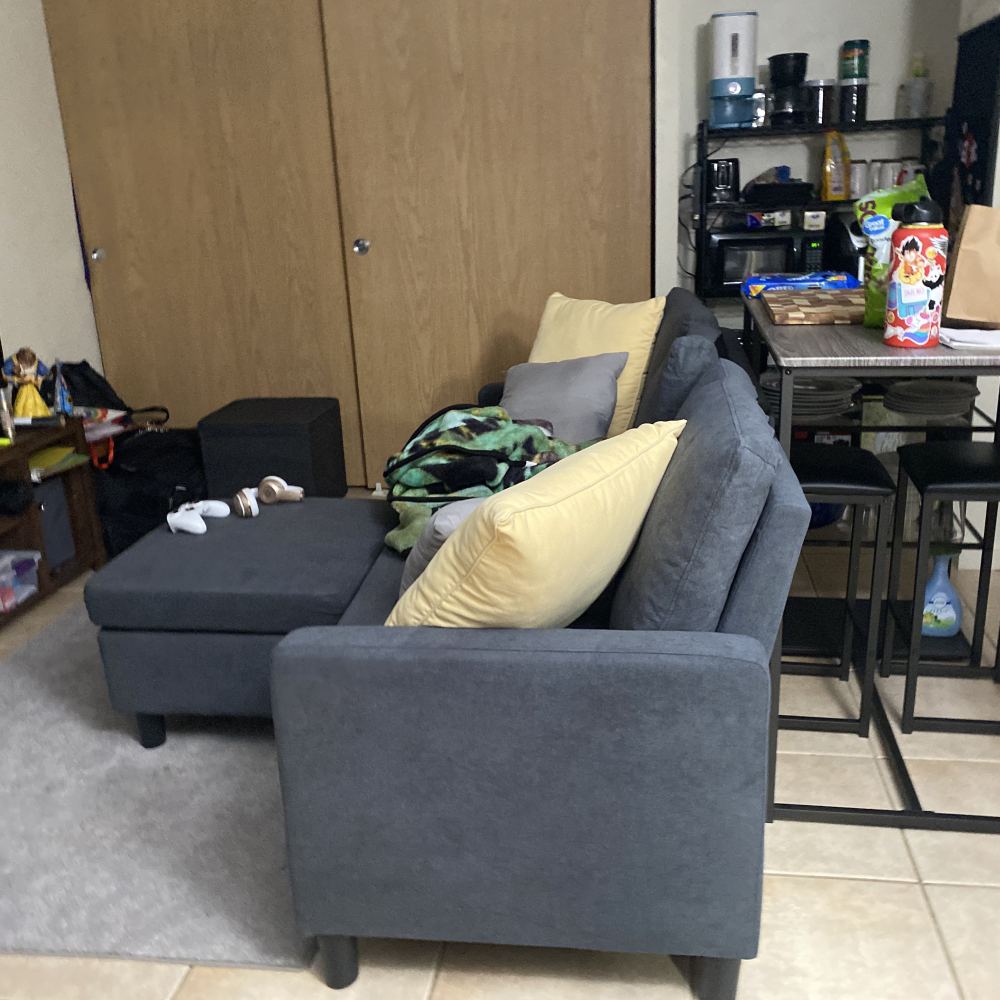 L-Shaped Couch - Dark Grey: image 5