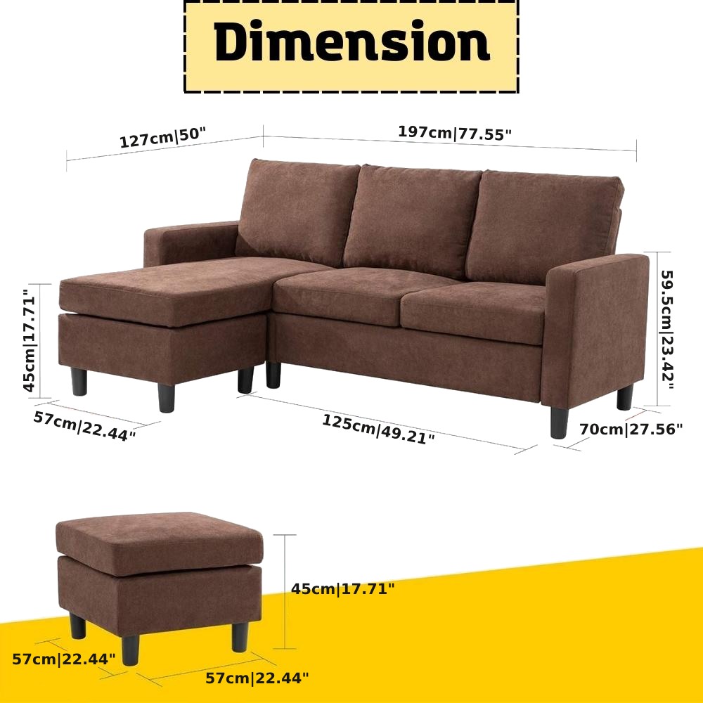 L-Shaped Couch - Dark Grey: image 6