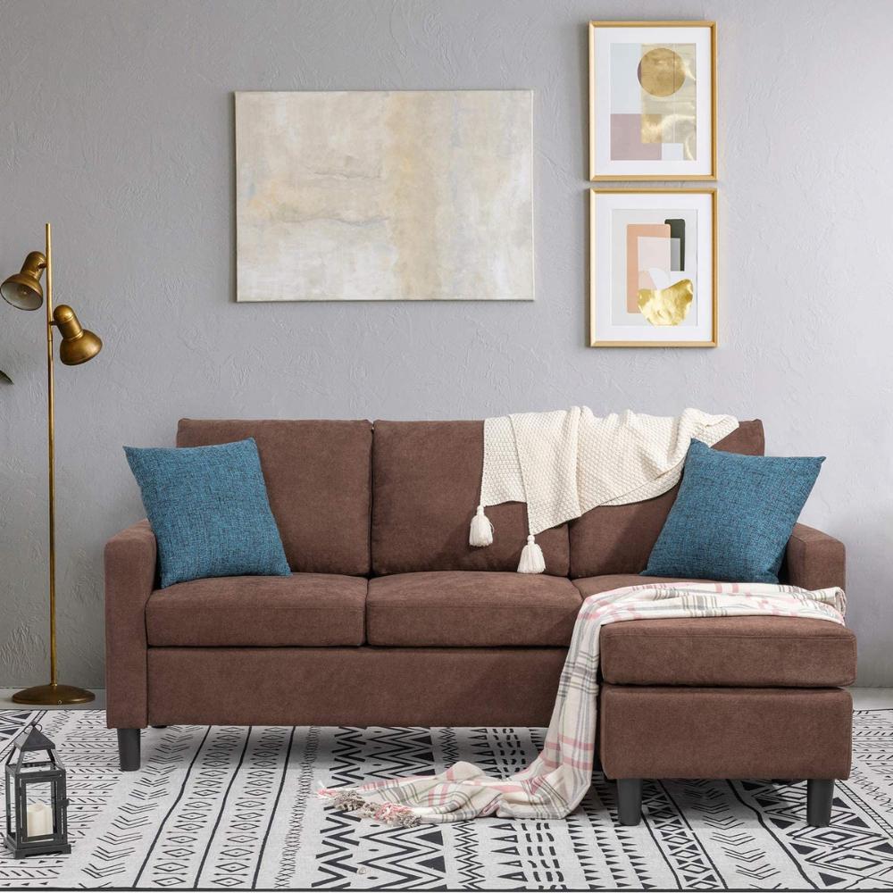 L-Shaped Couch - Dark Grey: image 9